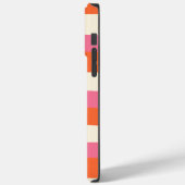 不均一ストライプな – ピンク、オレンジ、クリーム Case-Mate iPhoneケース (裏面 / 左)