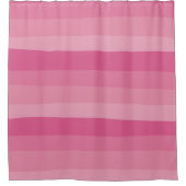 不均一ストライプな – ピンク シャワーカーテン (正面)