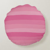 不均一ストライプな – ピンク ラウンドクッション (裏面)
