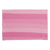 不均一ストライプな – ピンク 枕カバー (正面右)