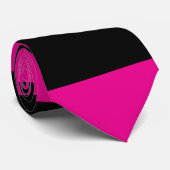 不均一ストライプな – マゼンタとブラック ネクタイ (ロール)