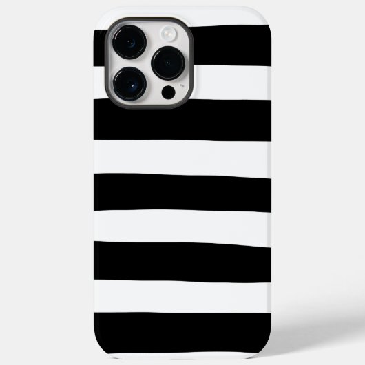 不均一ストライプな – 白黒 Case-Mate iPhoneケース (裏面)