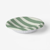 不均一ストライプな – 緑 ペーパーボウル (傾斜あり)