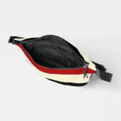 不均一ストライプな – 赤とクリーム ファニーパック (見開き)