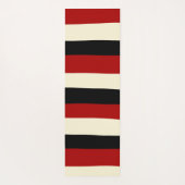 不均一ストライプな – 赤とクリーム ヨガマット (裏面)