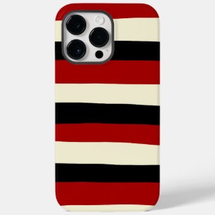 不均一ストライプな – 赤とクリーム Case-Mate iPhone 14 PRO MAXケース
