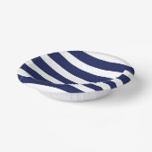 不均一ストライプな – 青と白 ペーパーボウル (傾斜あり)