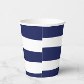 不均一ストライプな – 青と白 紙コップ (右)