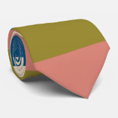 不均一ストライプな – 青、オリーブグリーン、ピンクとクリーム ネクタイ (ロール)