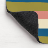 不均一ストライプな – 青、オリーブグリーン、ピンクとクリーム マウスパッド (コーナー)