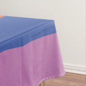 不均一ストライプな – 青、オレンジ、紫、緑、および テーブルクロス (インサイチュ)