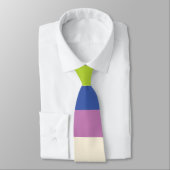 不均一ストライプな – 青、オレンジ、紫、緑、および ネクタイ (タイ)