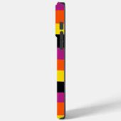 不均一ストライプな – 黒、ピンク、オレンジ、黄色 Case-Mate iPhoneケース (裏面 / 左)