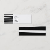 不均等なクールな白黒パターンは縞で飾ります スキニー名刺 (正面/裏面)