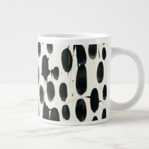 不変のI 黒の水彩 ジャンボコーヒーマグカップ