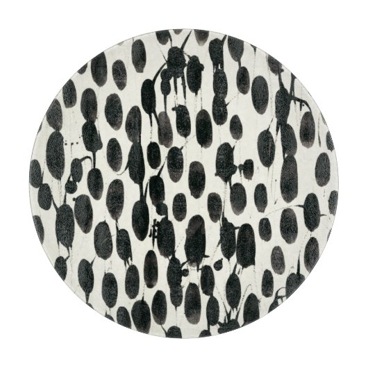 不変I |の黒い水彩画 カッティングボード (正面)