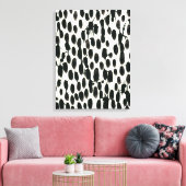 不変I |黒い水色 キャンバスプリント (インサイチュ (リビング))