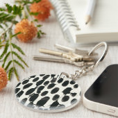 不変I |黒い水色 キーホルダー (正面右)