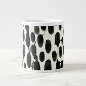 不変I |黒い水色 ジャンボコーヒーマグカップ (正面)