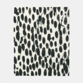 不変I |黒い水色 フリースブランケット (正面)