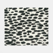 不変I |黒い水色 フリースブランケット (正面(横))