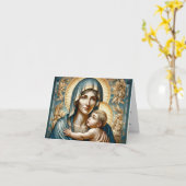 不妊・妊娠の聖エリザベス聖人 カード (黄色い花)