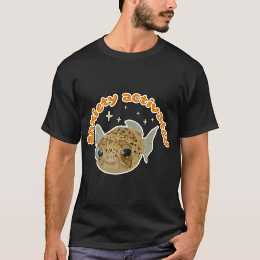 不安が活性化されたハリセンボン ポップコーン Tシャツ (正面)