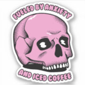 不安とアイスコーヒーに煽られる シール (正面)