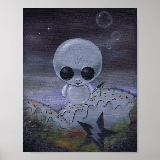 不安なアーティストのアートプリント ポスター (正面)
