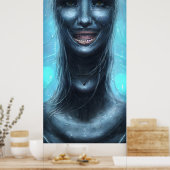 不安なスマイル10 - A.I.ポスター ポスター (キッチン)