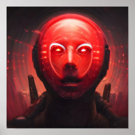 不安なスマイル4a - A.I.ポスター ポスター