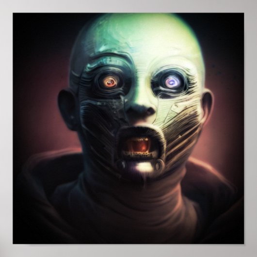 不安なスマイル5 - A.I.ポスター ポスター (正面)