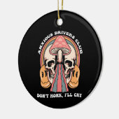 不安なドライバーズクラブ私はGroovy Reと叫ぶ セラミックオーナメント (左)