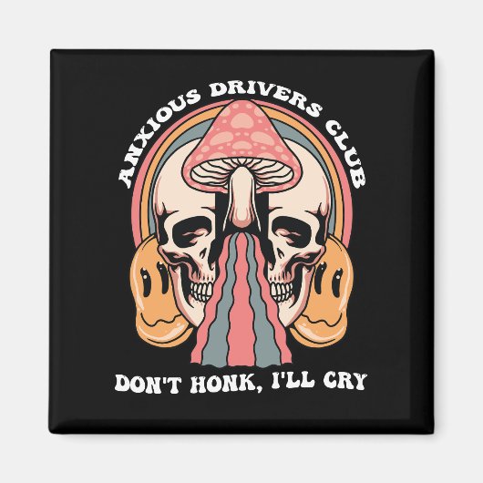 不安なドライバーズクラブ私はGroovy Reと叫ぶ マグネット (正面)