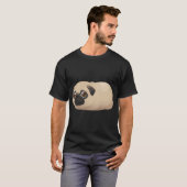 不安なポテト かわいいパグの日常 Tシャツ (正面フル)