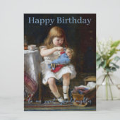 不安な小さな母ハッピーバースデー孫娘 (スタンド正面)