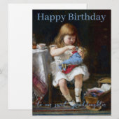 不安な小さな母ハッピーバースデー孫娘 (正面/裏面)