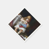 不安な小さな母親 スタンダードカクテルナプキン (角)