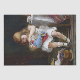 不安な小さな母親 薄葉紙