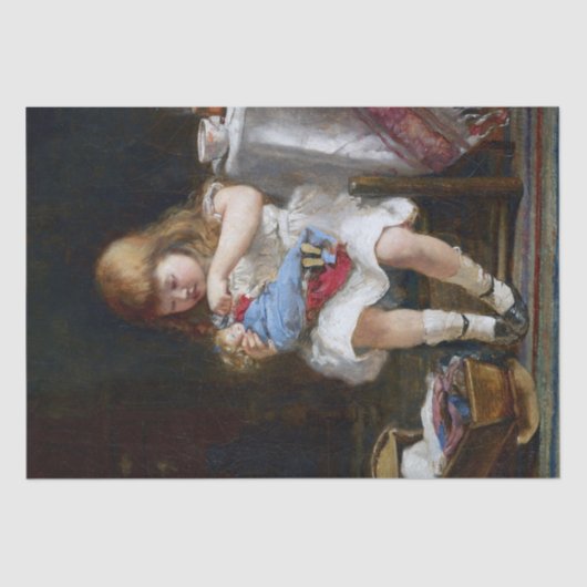 不安な小さな母親 薄葉紙 (正面)