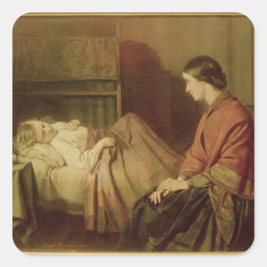 不安な時間 スクエアシール (正面)