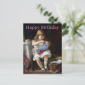 不安な母さん　お誕生日おめでとう ポストカード (スタンド正面)