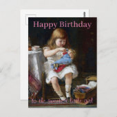 不安な母さん　お誕生日おめでとう ポストカード (正面/裏面)