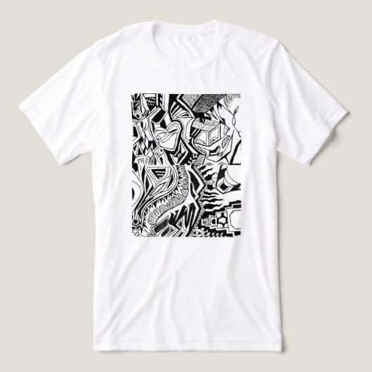 不安な洞察 トライブレンドTシャツ (デザイン正面)