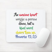 不安な聖書の聖句にカラフル対する優しい言葉 マウスパッド (マウス)