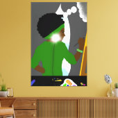 不安な芸術家 キャンバスプリント (インサイチュ (リビング))