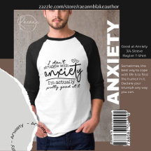 不安に強い 3/4スリーブラグランTシャツ
