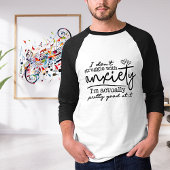 不安に強い 3/4スリーブラグランTシャツ Tシャツ