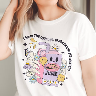 不安に立ち向かう勇気がある トライブレンドTシャツ