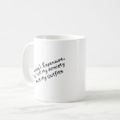 不安に装う コーヒーマグカップ (正面左)